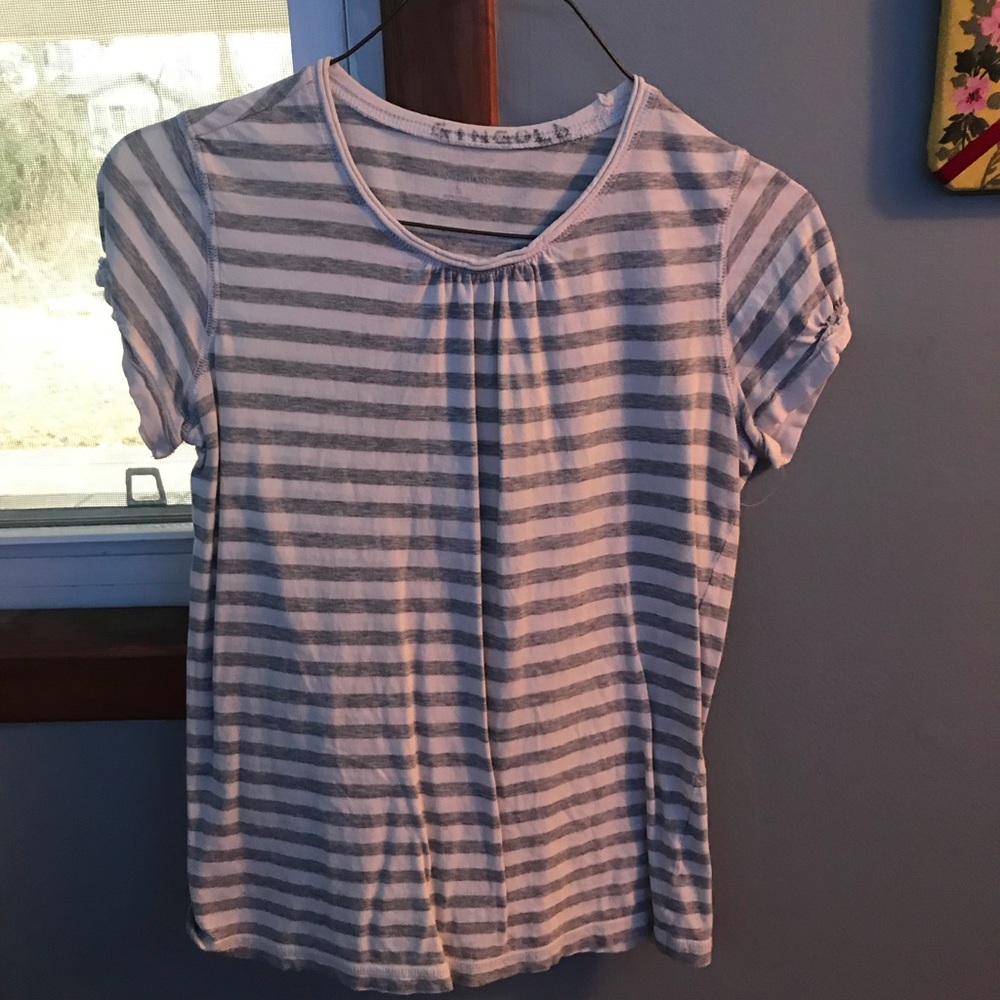 Stripped white and grey shirt